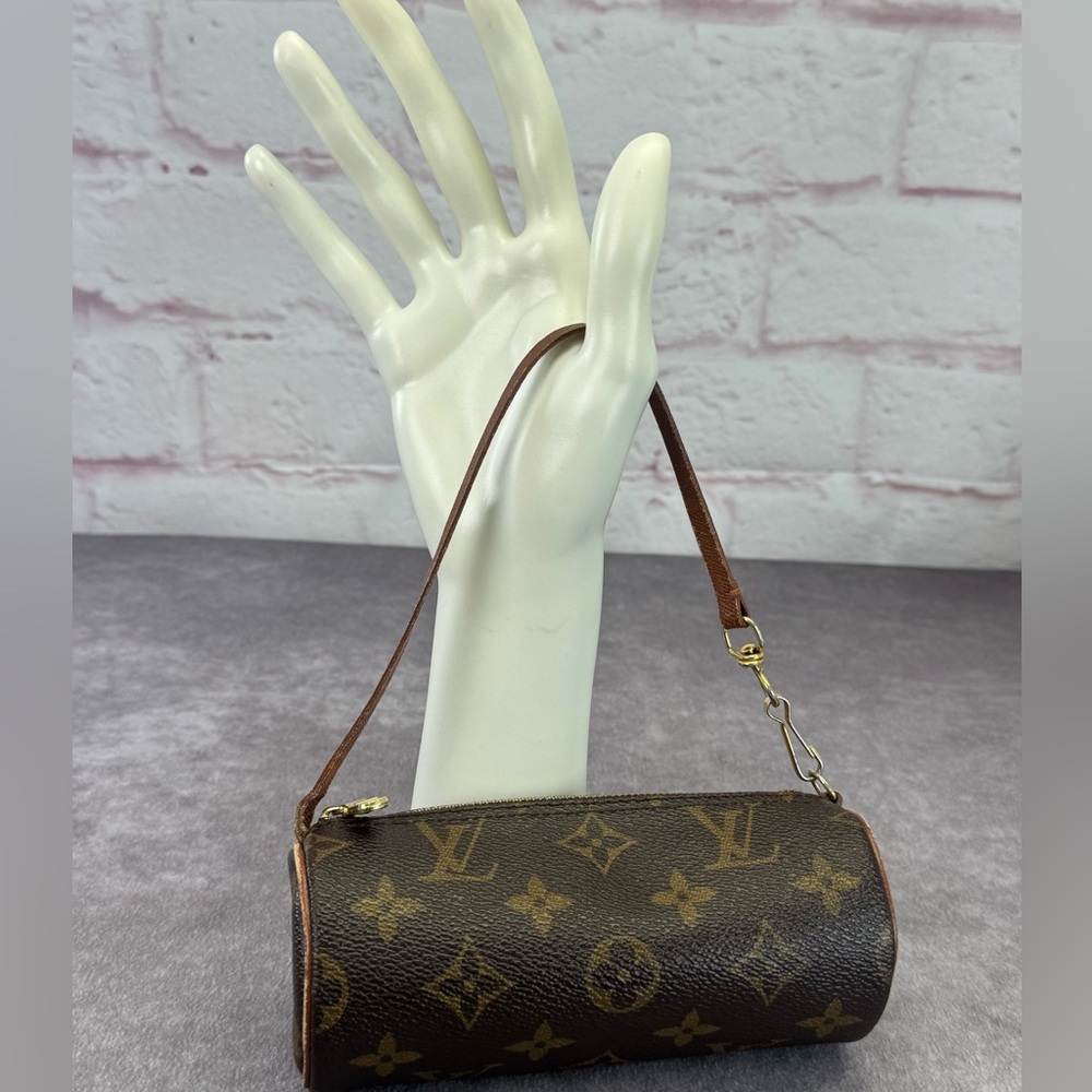 Louis Vuitton Brown Monogram Papillon Pouch Wristlet Bag